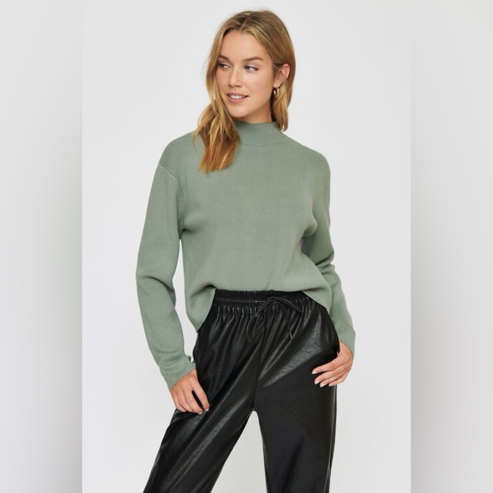 Dynamite Stanley Mock Neck Sweater